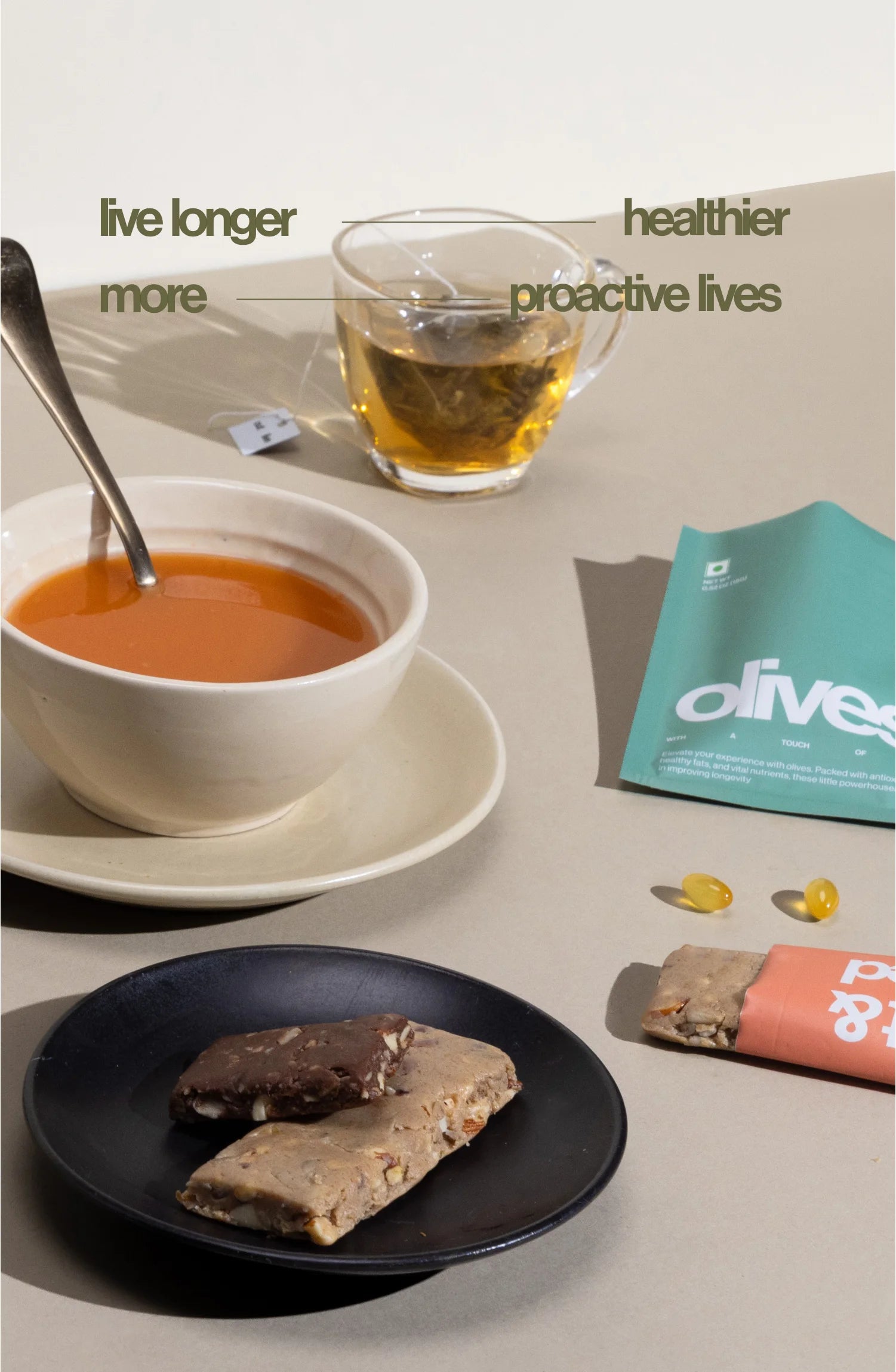Healthy meals from the Outlive program displayed in bowls, promoting a clean eating lifestyle.