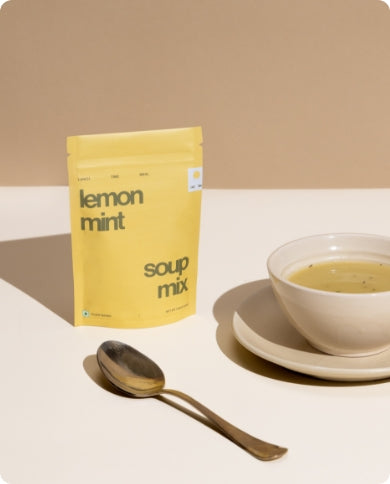Outlive Lemon Mint Soup Mix - flavorful soup mix with lemon and mint, perfect for weight management and detox support.