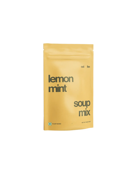 Outlive Lemon Mint Soup Mix - A light, flavorful soup mix with lemon and mint, perfect for weight management and detox support.