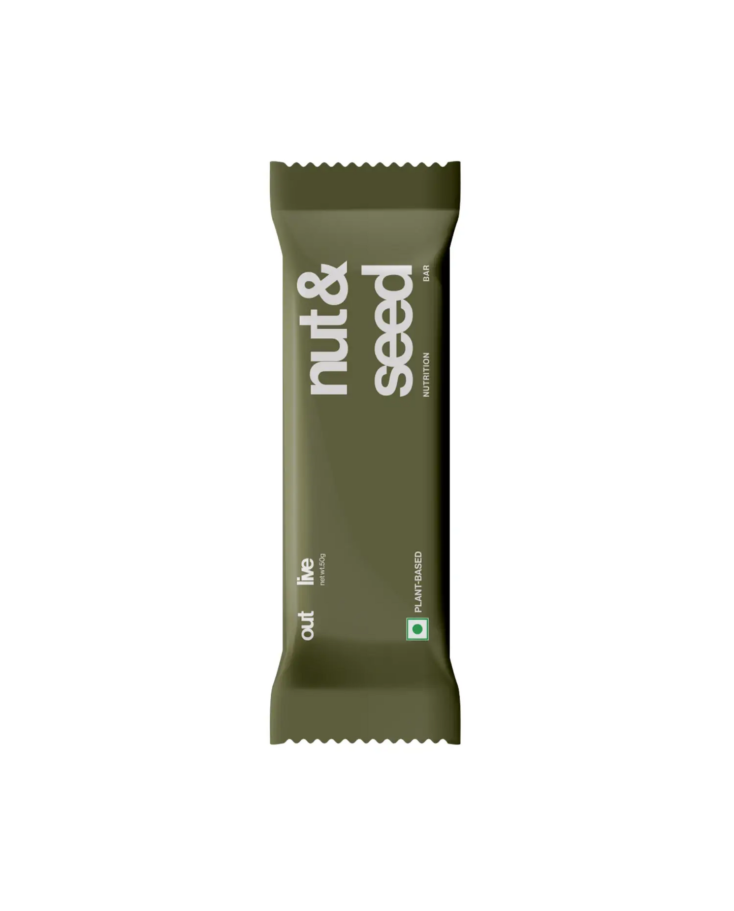 Gluten-Free Outlive Nut and Seed Energy Bar – A nutritious blend of almonds, chia seeds, and sunflower seeds for a satisfying, guilt-free treat.