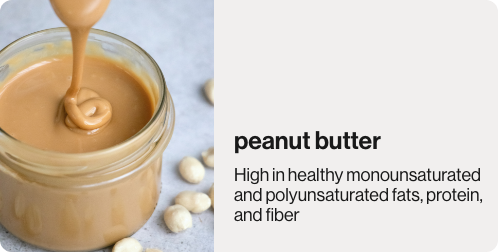 Graphic shows Nutrition Value of Peanut Butter which is Ingredient of Outlive Nut & Seed Bar