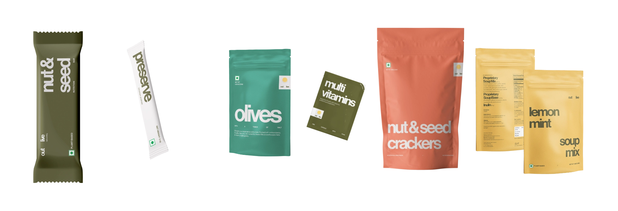 Graphic shows Outlive’s 5 day program products