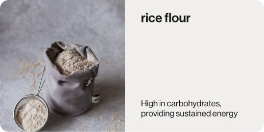 Rice Flour used in various soups. It is high in carbohydrates and provide sustainable energy.