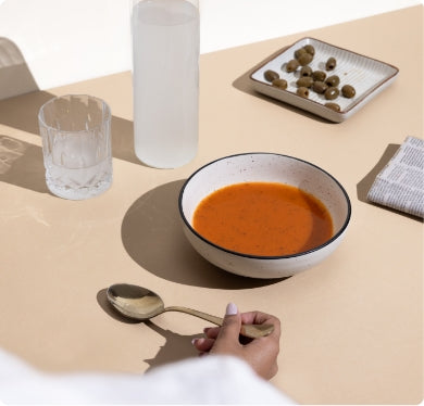 image of 5 day program in which shows soup with olives.