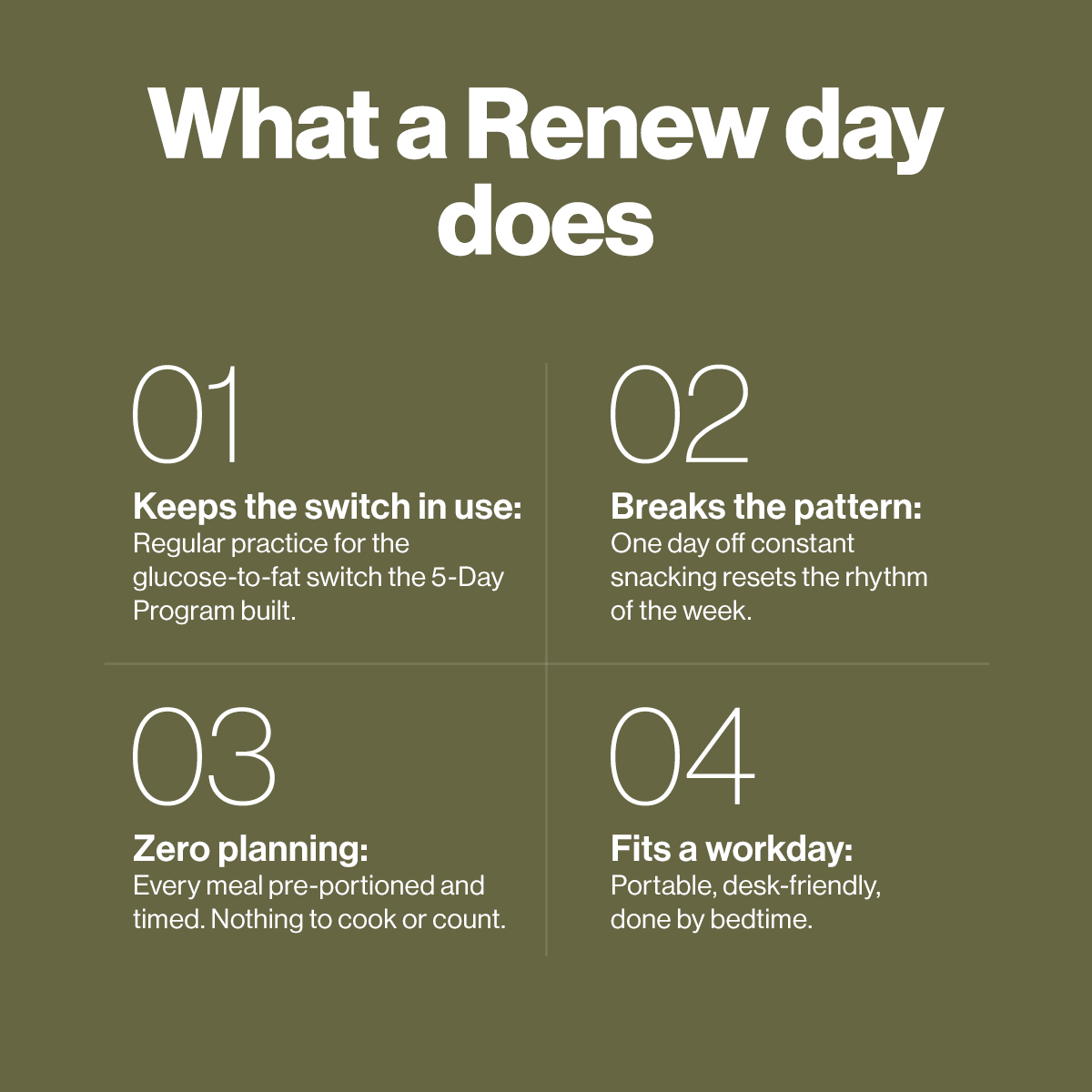 Outlive 1 Day Renew program - 2